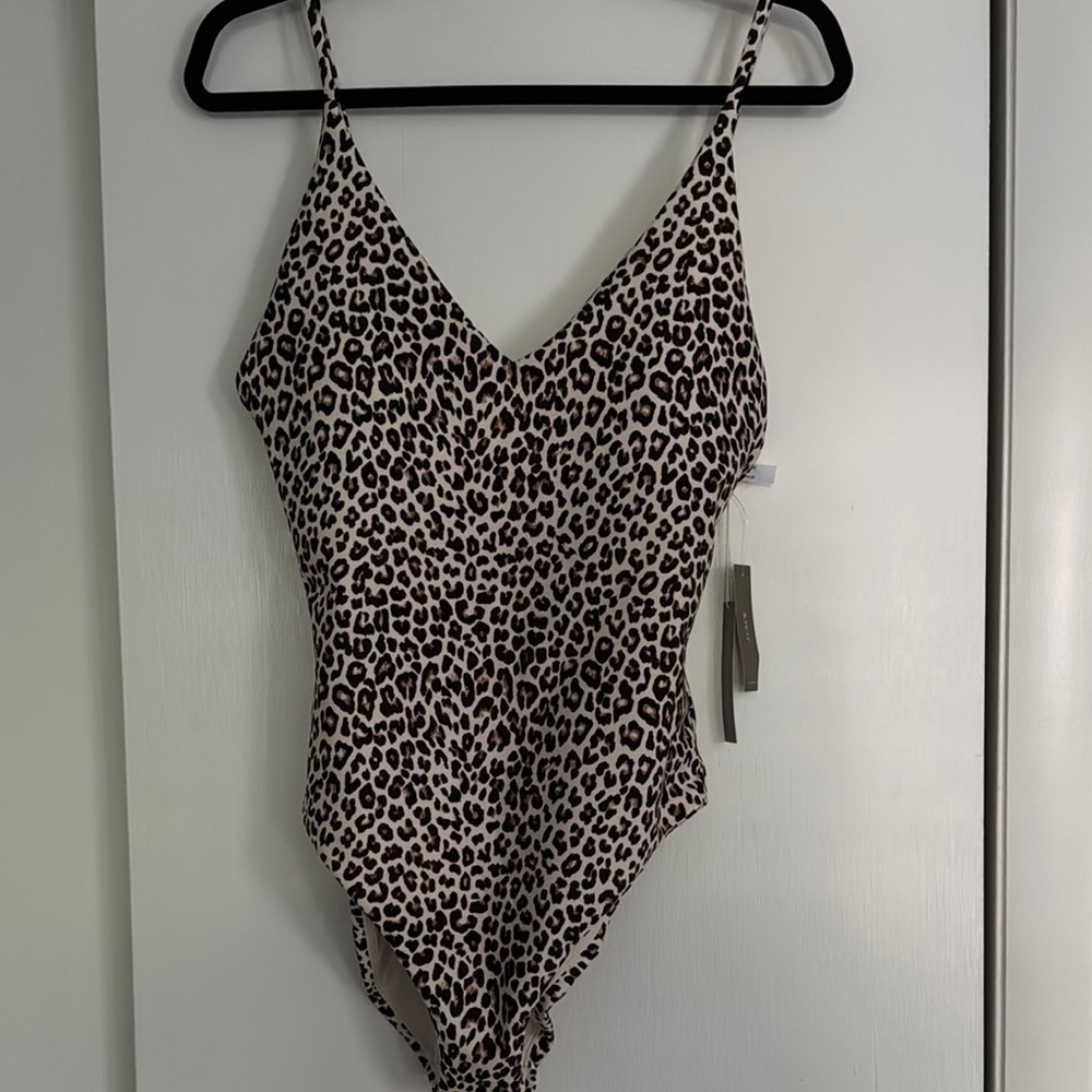 J Crew Leopard Print Lana Classic Sculpt One Piece Swimsuit
